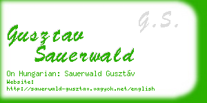 gusztav sauerwald business card