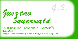 gusztav sauerwald business card